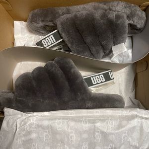 Gray ugg slippers